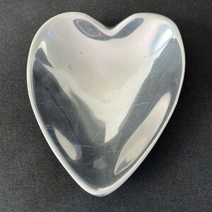 Nambe Vintage 118B Heart Shaped Sweetheart Silver Alloy Bowl Dish 9" X 7"